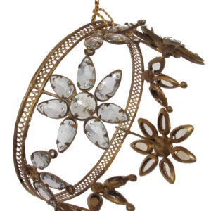 Unik Julgransdekoration antik krona mässing 11cm