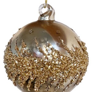 Julgranskula i glas 8cm "Wave of Gold"