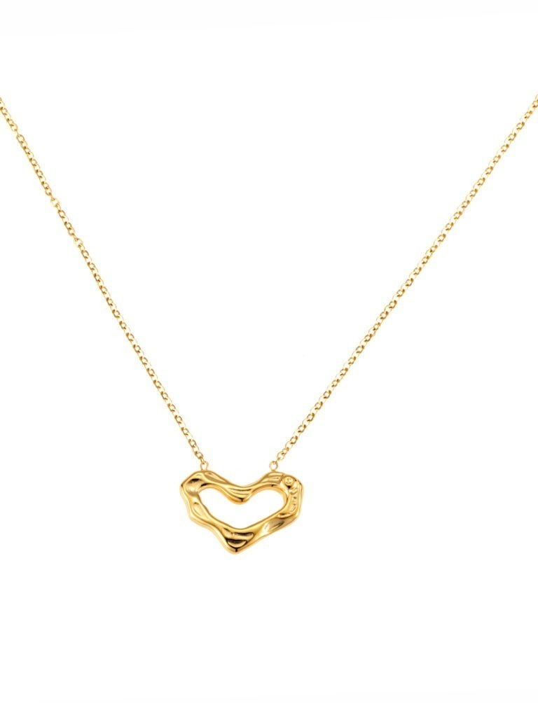 Golden heart halsband