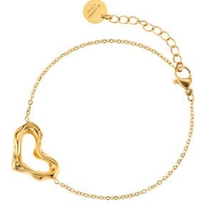 Open Heart armband i guld by jolima