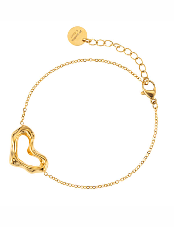 Open Heart armband i guld by jolima