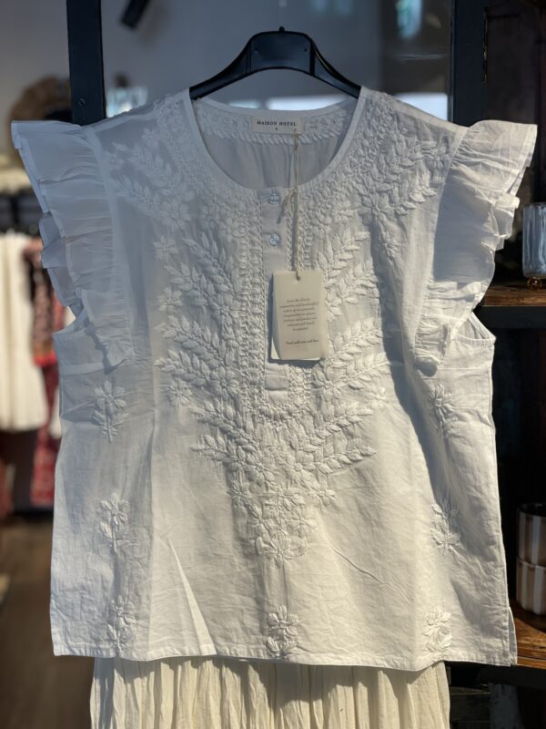 Ashanti blouse bianco Maison Hotel