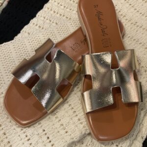 Sommarsandal skinn Reunion Guld