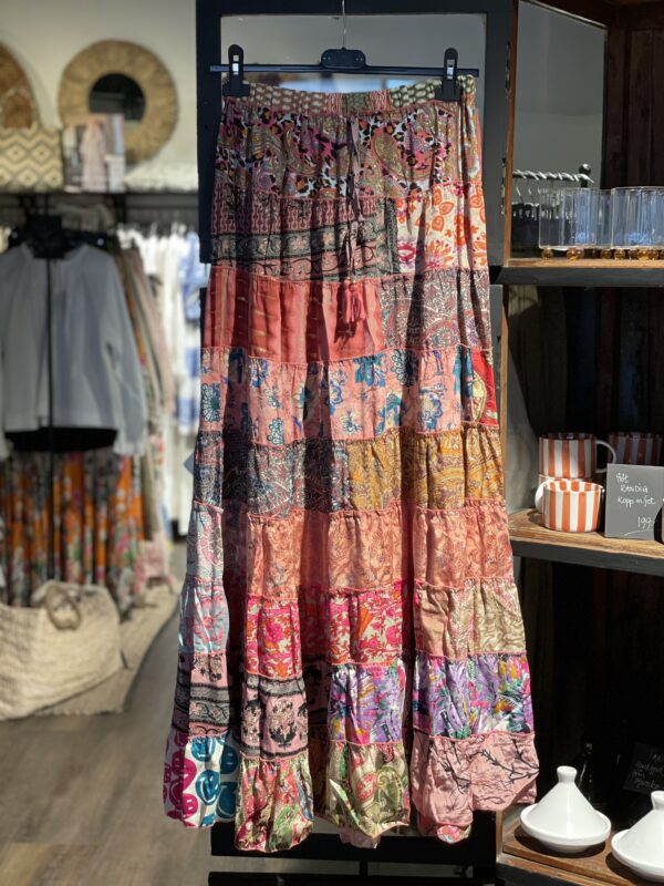 Patchwork kjol raspberry Qnuz