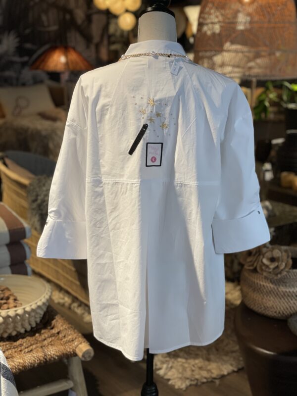 Vit magic blus med fickor i sidorna Wauw - Bild 2