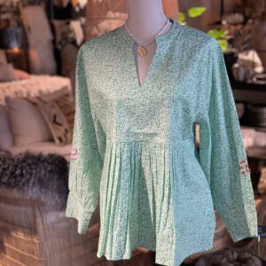 Blus sugarcup green Wauw