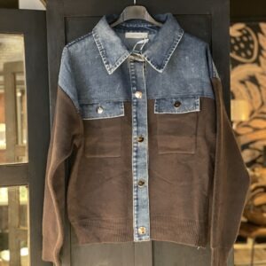 Jacka jeans/stickad LeCoco