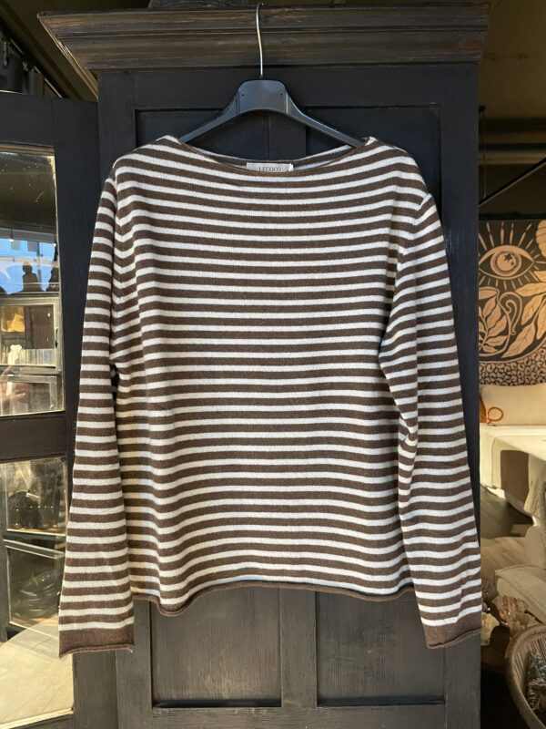 Randig jumper brun/beige LeCoco