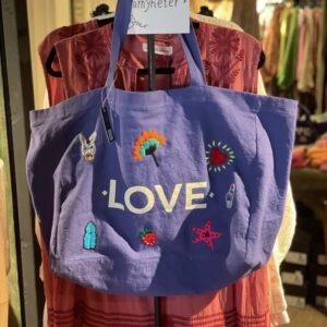 Tote bag Love blue Ourika the label