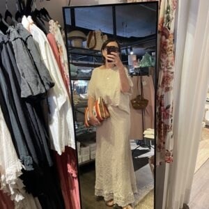 Paola lace skirt beige